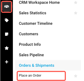 Sales Pipeline Place an Order for a Customer