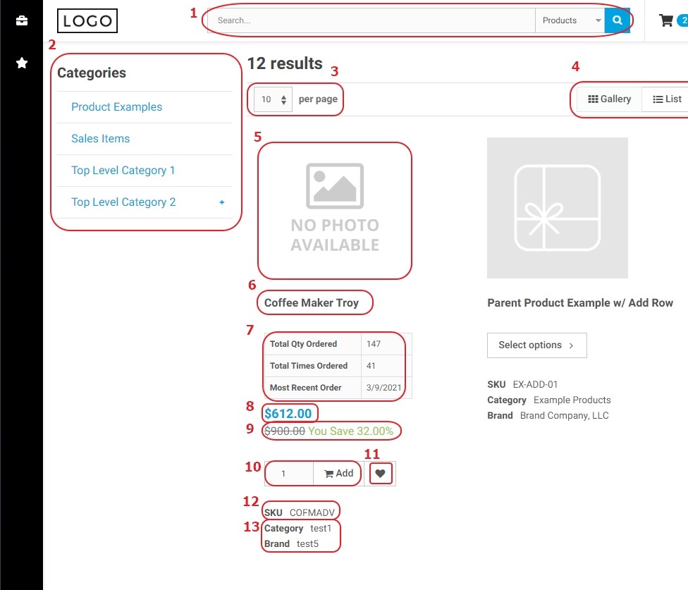 Product Catalog The Search Results Page Search Results