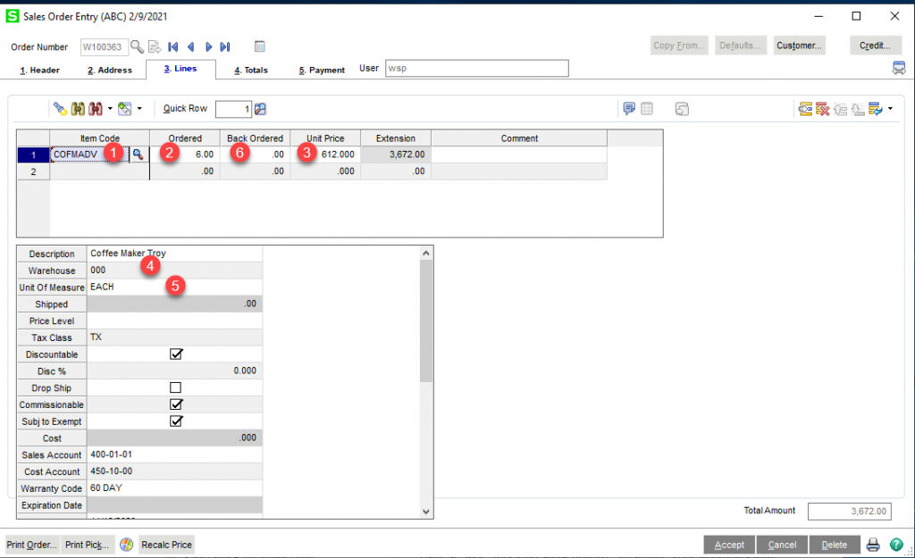 ERP Sync Overview ERP Sales Order Creation in Sage 100 Sales Order Line Sage