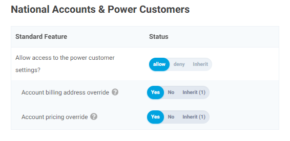 Power Customers Power Customers Overview Power Customer Feature Toggle