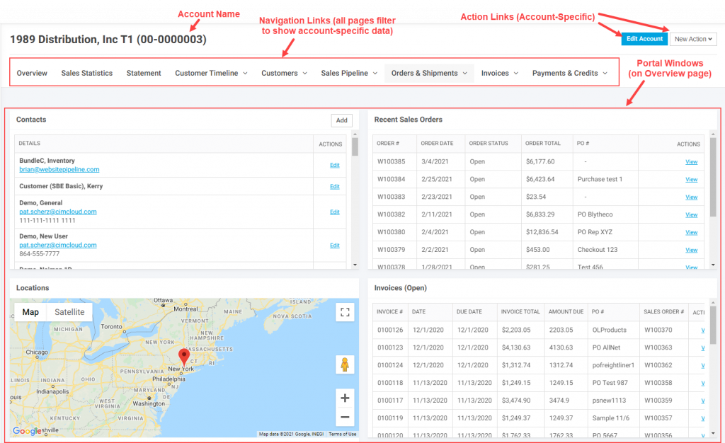 Customers Account Detail Overview in CRM Workspace Account Detail In Crm Workspace