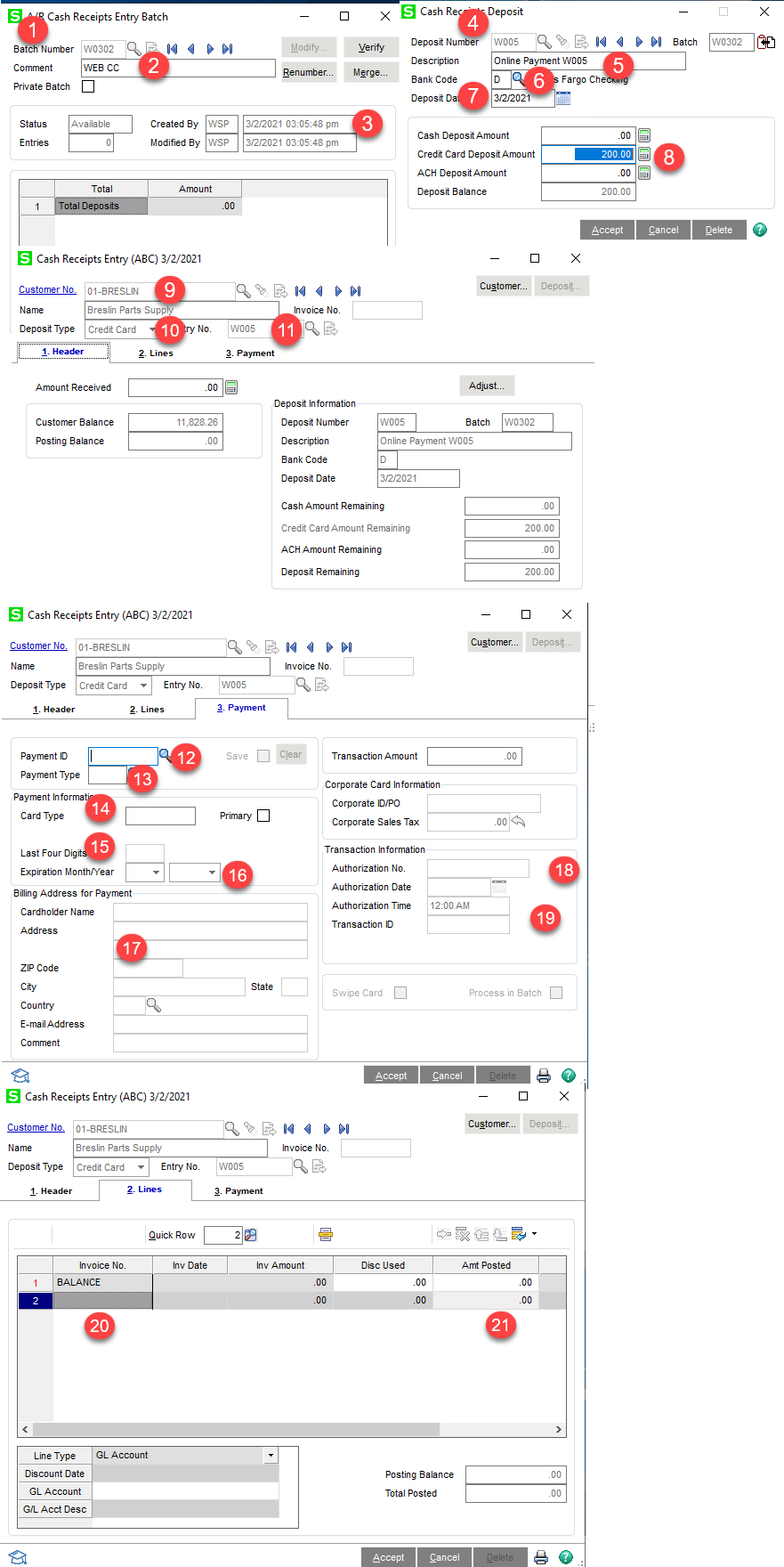 Cash Receipt Creation in Sage 100 - CIMcloud Help Center