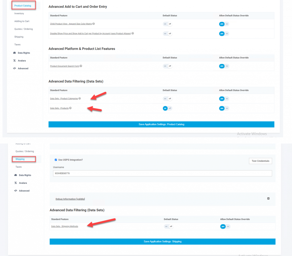 Advanced Data Filtering (Data Sets) Data Rights Data Sets App Setting