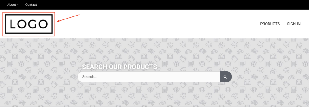 Features Customer Site Design Settings Retail Header Logo