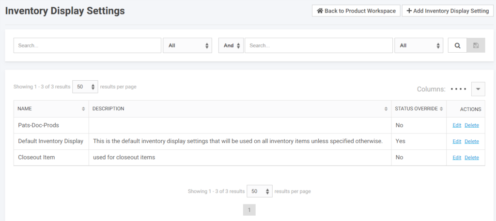 Product Inventory Tools Inventory Display Profiles Idp Admin Manage