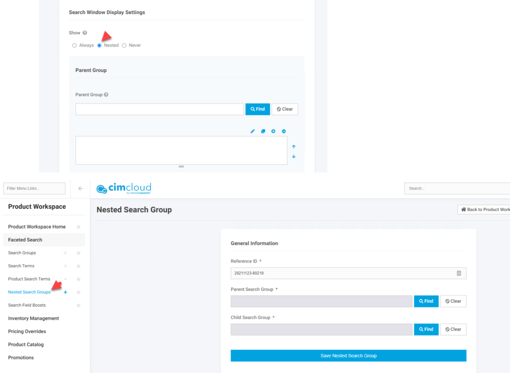 Faceted Search Refine Your Search Nested Search Group Set Up