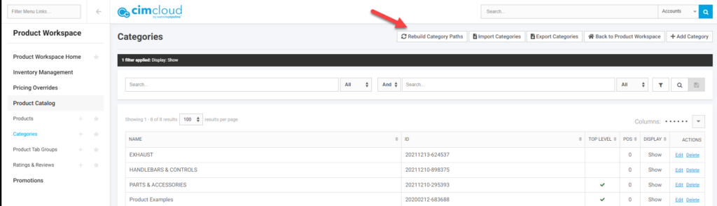 Technical & Misc. Website Caching Category Paths