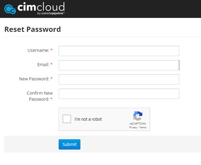 Help & Support Log In to Extranet – The CIMcloud Customer Support Portal Ext Pw Set