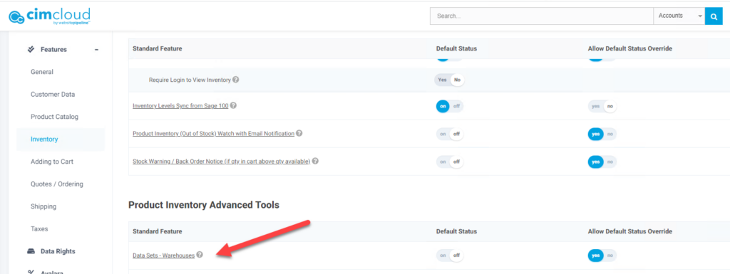 Product Releases Release 2021.R1.5 Datasets Warehouse App Feature