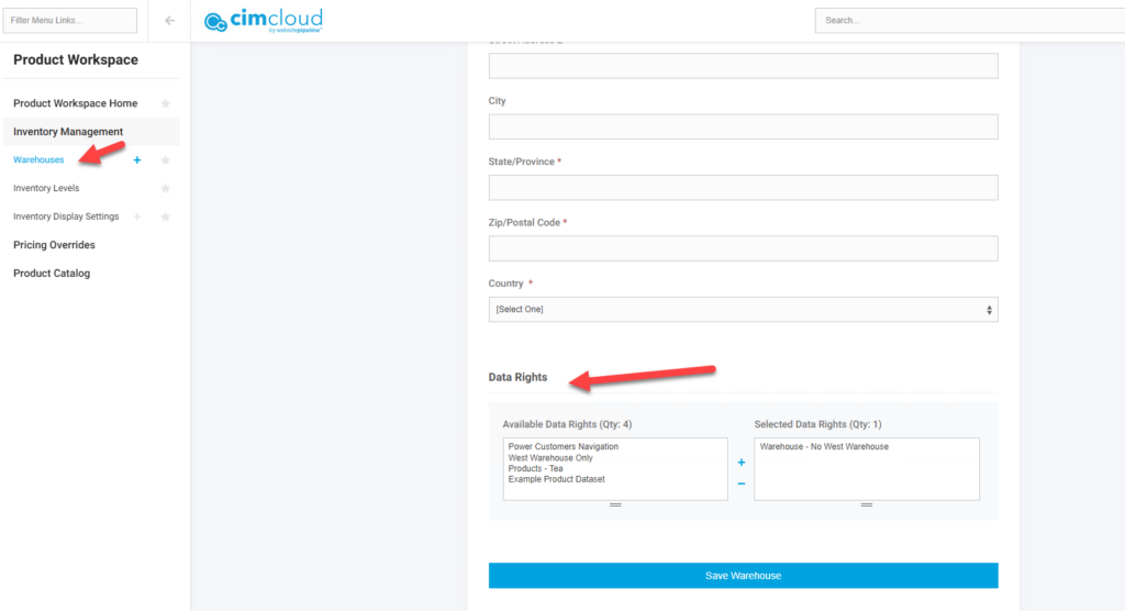 Advanced Product Inventory Tools Data Sets - Warehouses Dataright To Warehouse