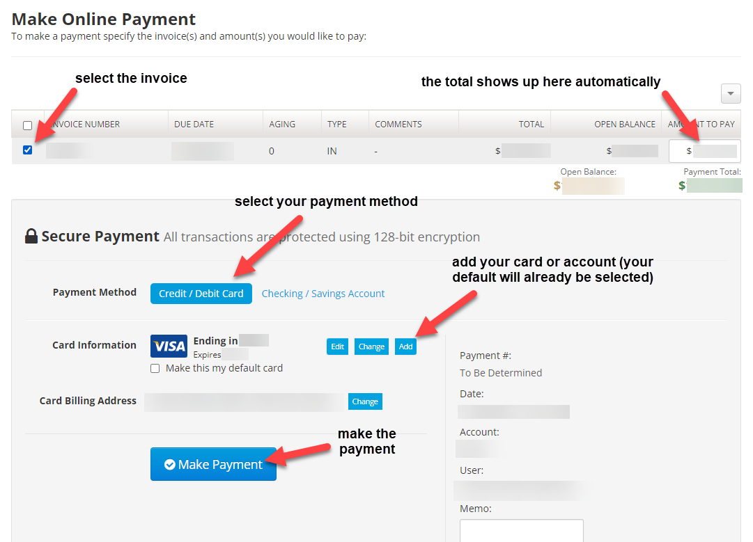 Help & Support Paying Your Initial Deposit (for a New Order with CIMcloud) Pay Make The Payment