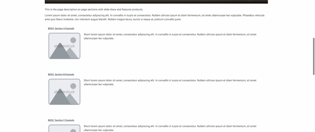 Content Creating Content Page Sections Page Section Example All In One Short Desc